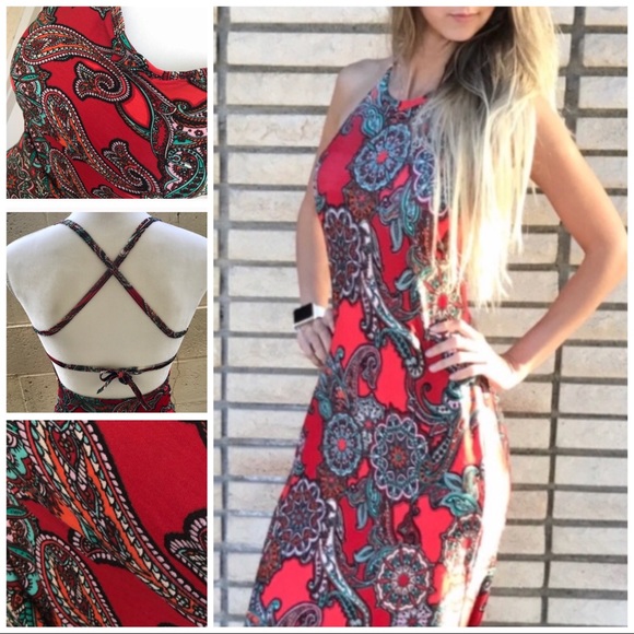 LAST ONE ★ Brazilian Flora Maxi Dress ★ - Picture 1 of 7